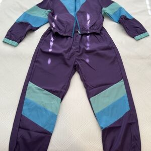 Vibrant Purple and Teal Jumpsuit